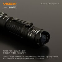 WIEDERAUFLADBARE LED-TASCHENLAMPE VIDEX VLF-A105Z 1200Lm 5000K Portable Flashlight