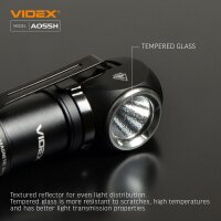 WIEDERAUFLADBARE LED-TASCHENLAMPE VIDEX VLF-A055H 600Lm 5700K Portable Flashlight