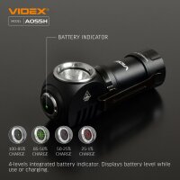 WIEDERAUFLADBARE LED-TASCHENLAMPE VIDEX VLF-A055H 600Lm 5700K Portable Flashlight