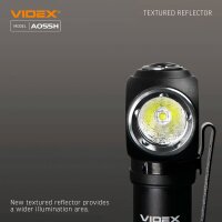 Wiederaufladbare LED-Taschenlampe VIDEX VLF-A055H 600Lm 5700K Stirnlampe Portable Flashlight