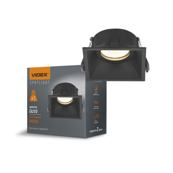 Einbaustrahler VIDEX-GU10-VL-SPF09S-B Recessed spotlight luminaire