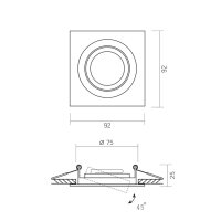 Einbaustrahler VIDEX-GU10-VL-SPF08S-W Recessed spotlight luminaire