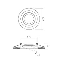 Einbaustrahler VIDEX-GU10-VL-SPF08R-B Recessed spotlight luminaire