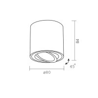 Deckenstrahler VIDEX-GU10-VL-SPF12A-W Aufbauleuchte Ceiling spotlight luminaire