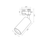 Spot-Schienenleuchte VIDEX-GU10-LONZO-WHITE Spot track luminaire