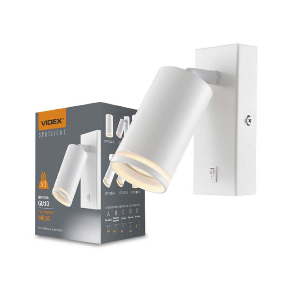 Wandstrahler VIDEX-GU10-KENT-WHITE Wall-mounted spot luminaire