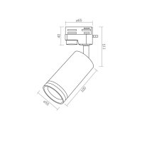 Spot-Schienenleuchte VIDEX-GU10-SKOT-BLACK Spot track luminaire