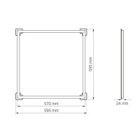 LED-Rahmenpanel VIDEX-FRAME-PANEL-LED-40W-PAU405W-5000K