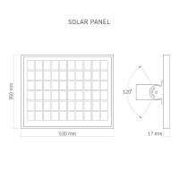 LED Solar Straßenleuchte VIDEX-STREET-LED-SOLAR-LANA-100W-2500Lm-5000K Solar Street light