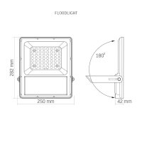 LED Solar-Flutlicht VIDEX-FLOOD-LED-SOLAR-GELIO-100W-2800Lm-5000K Solar Floodlight