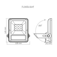 LED Solar Flutlicht VIDEX Flood LED Solar Gelio 20W 600Lm 5000K Solar Floodlight