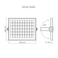 LED Solar Flutlicht VIDEX Flood LED Solar Gelio 20W 600Lm 5000K Solar Floodlight