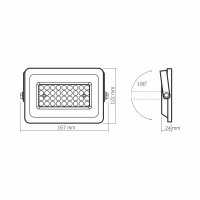 LED Flutlicht VIDEX-FLOOD-LED-LUCA-30W-5000K Floodlight