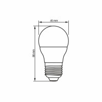 LED Glühlampe VIDEX-E27-G45-7W-3000K