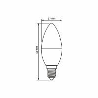 LED Glühlampe VIDEX-E14-C37-4W-4000K