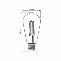 LED Glühlampe VIDEX-E27-ST64-6W-4000K-FIL-DIM