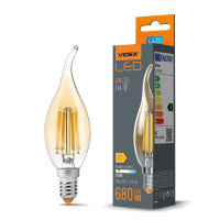 LED Glühlampe VIDEX-E14-C35-6W-2200K-FIL-FLAME-AMBER