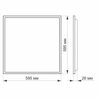 LED-Einbaupanel VIDEX-PANEL-LED-40W-PB404W-4000K