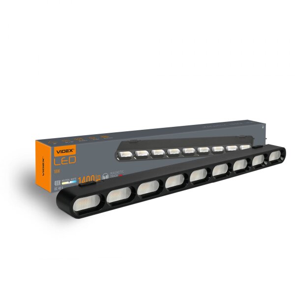 LED-Magnet Schienenstrahler für magnetisches Slim-Schienensystem VIDEX VL-TRMS-LD19B Schwarz