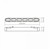 LED-Magnet Schienenstrahler für magnetisches Slim-Schienensystem VIDEX VL-TRMS-LD19B Schwarz