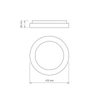 LED DIMMBARE DECKENLEUCHTE MIT FERNBEDIENUNG VIDEX-LED-EDGE-RC-RGB-72W-WHITE