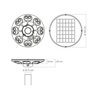 LED-SOLARPARKLEUCHTE mit Bewegungssensor VIDEX VL-GLSO-1254-S