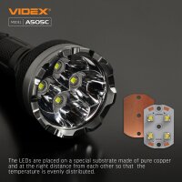 Wiederaufladbare LED Taschenlampe VIDEX VLF-A505C 5500Lm 5000K