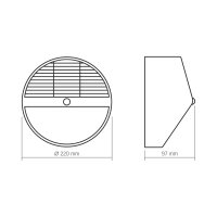 LED-SOLARWANDLEUCHTE mit Bewegungssensor VIDEX VL-BHSO-002-S 500Lm 5000K