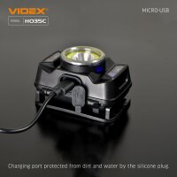 STIRNLAMPE WIEDERAUFLADBARE LED-SCHEINWERFER VIDEX VLF-H035C 410Lm 5000K Headlamp